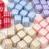 oly-9c0cf00e6cce3d5d045ff6dcb6bb9d3a Wholesale Trendy Acrylic Plaid Square Beads DIY Jewelry Making Accessory for Phone Charms Bracelets Necklaces Gift Boutique Resale