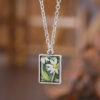 Wholesale Fashion Square Pendant Earring And Necklace Set With Transparent Resin Little Design For Party Wear