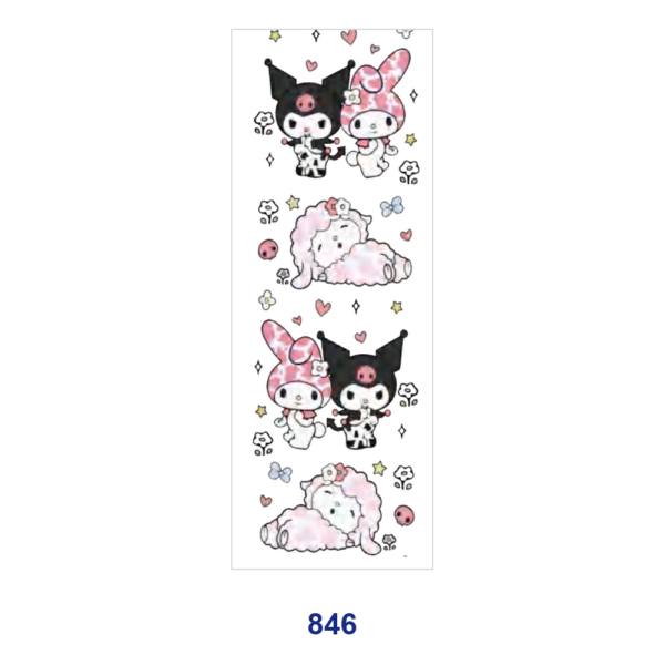 Wholesale 2/8/16pcs Cute Cartoon Character Summer Food & Heart Element Print Pen and Bookmark Stickers UV DTF Wraps OLY Exclusive