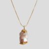 oly-9c9e59751b0e64d30fe10c7616355460 Wholesale Retro Irregular Baroque Pearl Pendant Necklace Gold Plated Copper Chain Stylish Women S Jewelry Gift