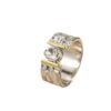 oly-9ca2e16c2823bfee7bdd54c413571f12 Wholesale Geometric Hollow Out Vintage Tone Zircon Ring Stylish Fashion Accessory Gift Boutique Resale