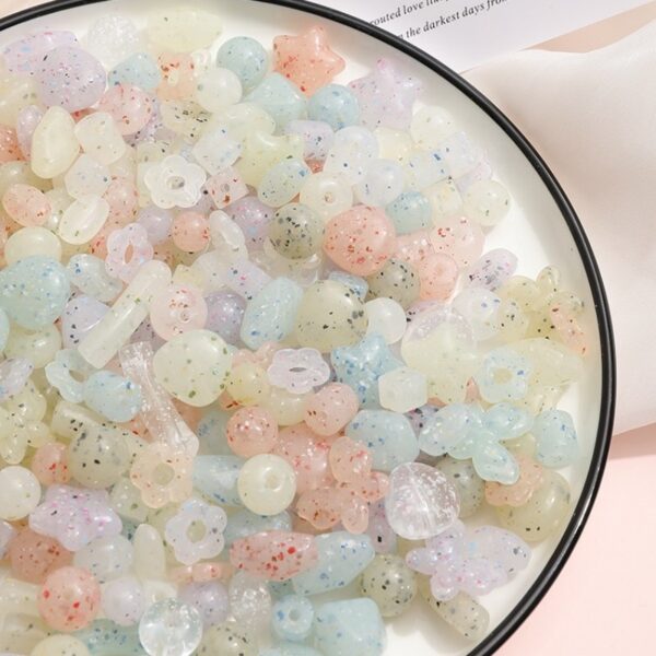 Wholesale Acrylic Loose Beads, Cute Flower Star Pink Multicolor, DIY Bracelet Making Fashion Jewelry Accessory