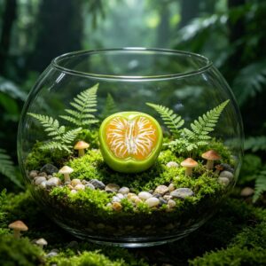 Miniature fruit cute pieces-yellow heart pomelo / [the sizes are all mini models of about 1cm]