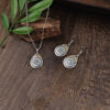 oly-9dacd09ece09fc8f3567e378c2bf523a Wholesale Retro Bohemian Carved Hollow Pendant Earrings And Necklace Set Zinc Alloy Fashion Jewelry Accessory For Casual Wear