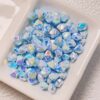 Wholesale Starfruit Acrylic Loose Beads, Yellow UV Electroplated Straight Hole, DIY Phone Charm Craft Supply
