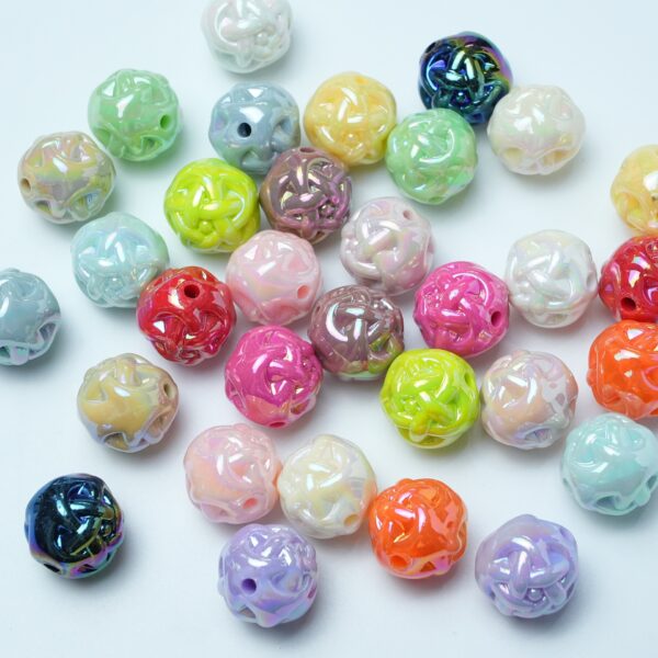 oly-9dd8118ab4cd1743c51a50740a072a6d Wholesale Electroplated AB Acrylic Star Loose Beads for DIY Jewelry Making, White - Bracelet, Hair Clip, Earrings