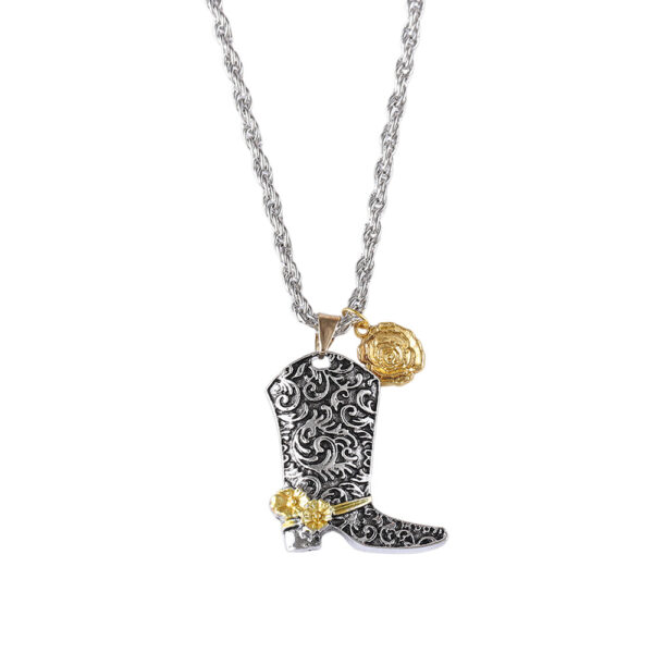oly-9e06cd4a414bd6c670deb25720019df5 Wholesale Hip Hop Punk Boot Pendant Necklace Fashion Jewelry Gift