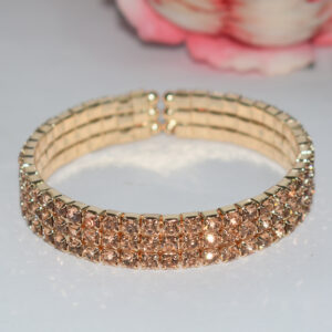 Sl-1006 golden yellow diamond 3 rows