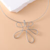 oly-9e2df56db3a2a70ef36369eae09e3f64 Wholesale Trendy Zinc Alloy Hollow Flower Necklace Collar Retro Antique Silver Jewelry Accessory For Everyday And Boutique Resale