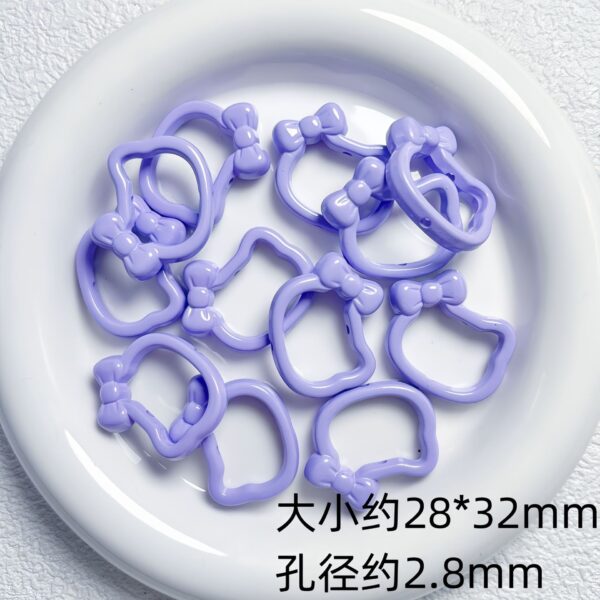 oly-9e305a96593cb554165c9c32097a8862 Wholesale Modern Cat Face Acrylic Beads Light Purple Baked Enamel Finish for DIY Phone Chain Keychain Bag CharmOLY Exclusive