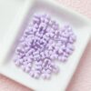 Wholesale Four Leaf Clover Light Purple Alloy Painted Loose Beads for DIY Jewelry Making