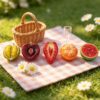 oly-9e8a25830eb2a99ce85d6d5e7363f92a Wholesale Resin Half Cut Cherry Fruit Keychain Pendant Trendy DIY Jewelry Accessory for Bag Charm Car Key and Home Decor