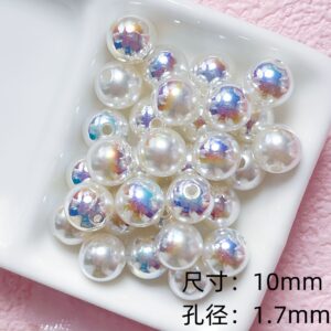 11-[white] 10mm round beads / (sold by piece) see picture for size