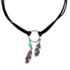 oly-9ef6ef8795668743ef7fe6571625c5eb Wholesale Silver Alloy Handmade Braided Rope Feather Necklace Trendy Jewelry Accessory For Party And Everyday Wear