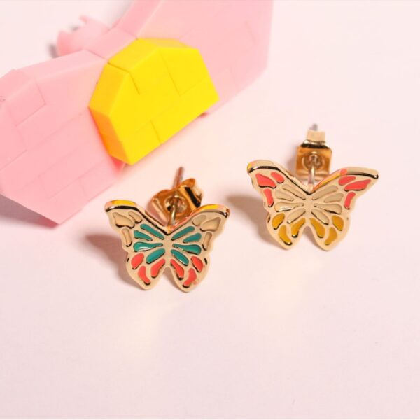 oly-9f033c13e42a0fa1fba1bc0353f1faab Wholesale Retro Green Butterfly Artistic Gradient Pendant Earrings For Party Wear Fashion Accessory