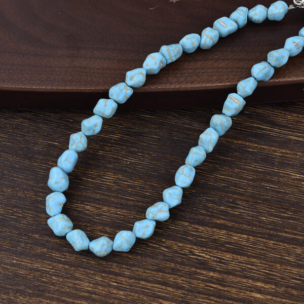Wholesale Bohemian Turquoise Irregular Jewelry Set Bracelet Necklace Earrings Stylish Fashion Accessory For Women