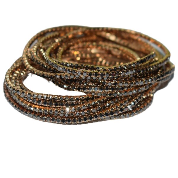 oly-9f161b0e9de8320d5ceddb7955fd46a8 Wholesale 10 Pack Electroplated Gun Black Rhinestone Bracelets Women S Thin Elastic Bangle Jewelry Accessory Gift Boutique Resale