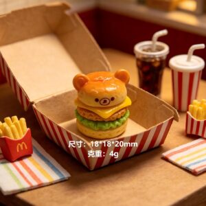 Bear cheese burger-beige chicken