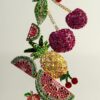 oly-a002aa98e3f31568973b14bc3daada60 Wholesale Copper Electroplated Summer Fruit Rhinestone Earrings Watermelon Lemon Cherry Pineapple Beach Style Fashion Jewelry For Vacation Gift