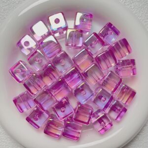 07-Purple / The size is about 14mm, the aperture is about 3.9mm
