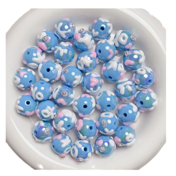 oly-a0285d2856a027132b5cc42c23f235fe Wholesale Acrylic Hand-Painted 3D Rhinestone Loose Beads, DIY Phone Chain Charms, Fashion Accessory for Jewelry Making, Gift & Boutique Resale