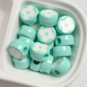 05-cyan / Size is about 18mm, hole diameter is about 6mm