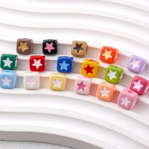 oly-a0c1b3725ba74e64267bb721e3c79389 Wholesale Pink Acrylic Star Square Beads for DIY Phone Charm Keychain Jewelry Making Boutique Gift Craft Supplies
