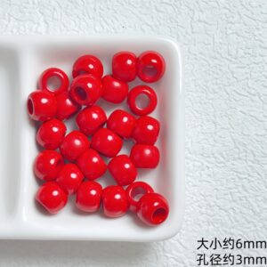 12-Red / Approximately 10mm in size, with a hole diameter of approximately 5mm (sold by the piece).