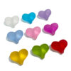 oly-a0f5ef1d6534e0d8bf7c466385f44319 Wholesale Mixed Color Acrylic Heart Loose Beads Rubber Coated DIY Kit for Bracelet Phone Chain Bag Charm Fashion Accessory