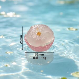 Simulated half-peeled lychee-pink