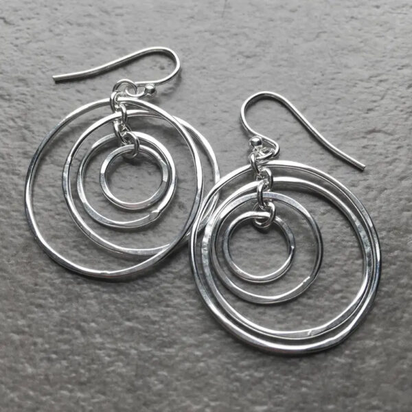 oly-a194262234f7c88601e04ffe95a959f6 Wholesale Vintage Hammered Multi Layer Pendant Earrings Bohemian Minimalist Fashion Jewelry Accessory For Women Everyday Casual Gift
