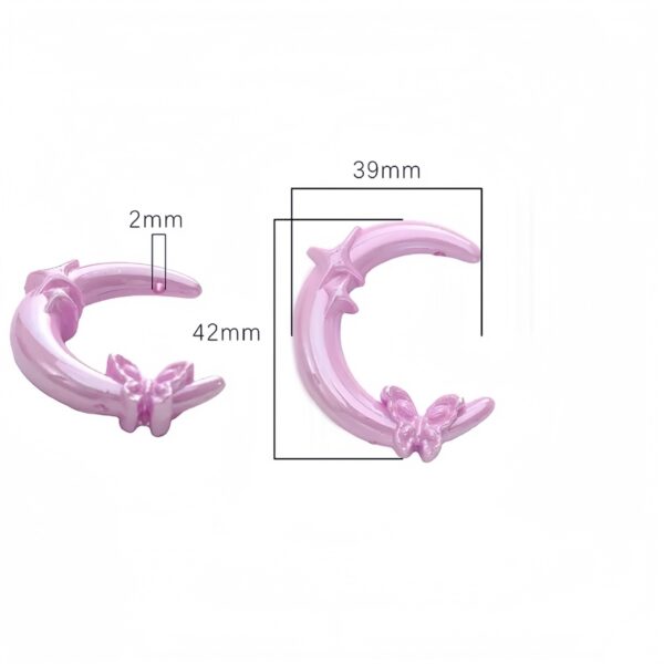 oly-a19ceb9e1504bf19cc16992def073000 Wholesale Acrylic UV Plated Star Butterfly Moon Loose Beads for DIY Phone Charm Keychain Bag Charm Boutique Resale