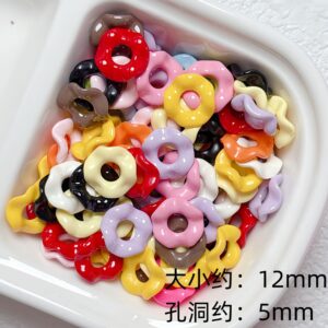 14-mixed colors / Size is about 13mm, inner diameter is about 5mm (sold by the piece)