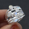 oly-a1bed2559b30a1f44224bf0748fb5397 Wholesale Bohemian Geometric Gemstone Wide Band Ring Silver Tone Zinc Alloy Women S Fashion Jewelry Gift