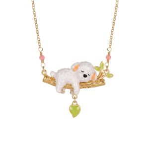 Dog green grass love necklace