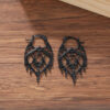 Wholesale Retro Bohemian Hollow Design Earrings For Women Silver Tone Zinc Alloy Boutique Jewelry Accessory