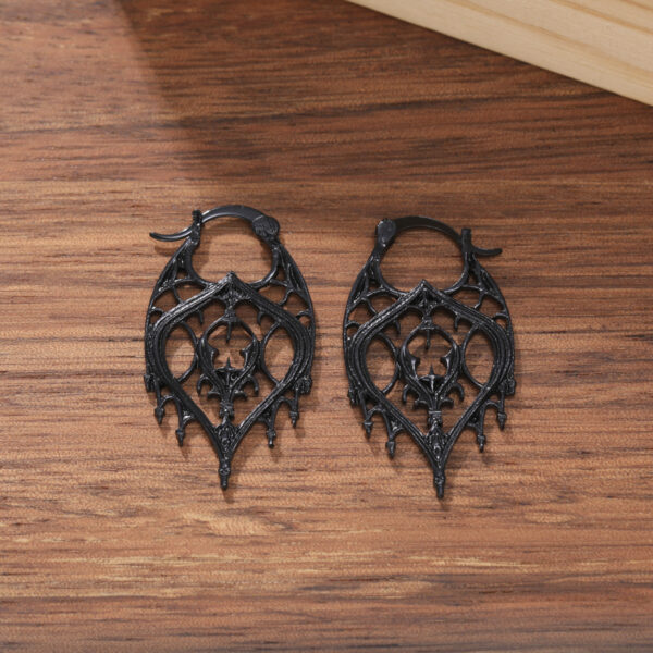Wholesale Retro Bohemian Hollow Design Earrings For Women Silver Tone Zinc Alloy Boutique Jewelry Accessory