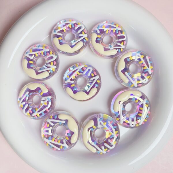 oly-a2853978c07e67b79923e7b6bc83c5d5 Wholesale Acrylic Hand Painted Donut Beads for DIY Phone Charms Keychains Craft Supply Trendy Gift