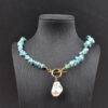 oly-a29abeafe4739d503ac61d7e9c7e837d Wholesale Retro Turquoise OT Buckle Irregular Pearl Necklace Fashion Jewelry Accessory For Everyday Wear