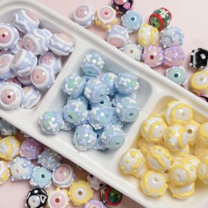 oly-a2e94340978c7f30db2499411ada412d Wholesale Hand-Painted Acrylic Cartoon Bear Loose Beads DIY Jewelry Making Craft Supply Fashion Accessory for Boutique Resale