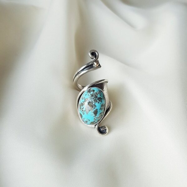 oly-a3319aa7cff24788829811dcc6100a99 Wholesale Bohemian Vintage Turquoise Open Ring Stylish Silver Tone Adjustable Women S Jewelry Gift For Party Boutique Resale