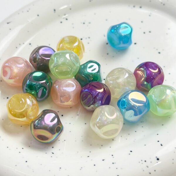oly-a38808b7c8b32aab5a4fc42317b97371 Wholesale Beige Acrylic Fig-Shaped Loose Beads 16mm Fine Shimmer DIY Phone Chain Keychain Accessory, Boutique Resale