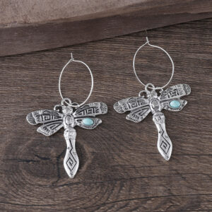 Turquoise dragonfly earrings