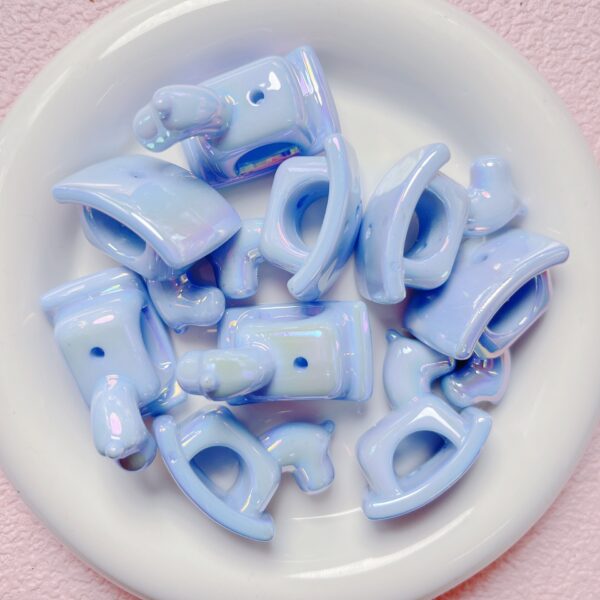 oly-a3fe206c74523bf976d4fed6bd78a320 Wholesale Acrylic Hand-Painted Trojan Horse Beads UV Plated Finish for DIY Phone Charms Keychains Jewelry Accessories