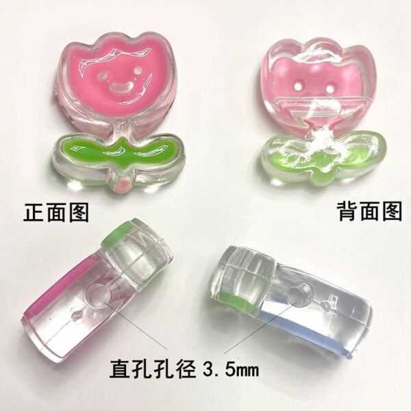 oly-a4cfee30a11854fed5e3e3781a4be1ae Wholesale Flower Bear Candy Acrylic Beads with Dripping Oil Finish for DIY Bracelet Phone Charm Jewelry Making