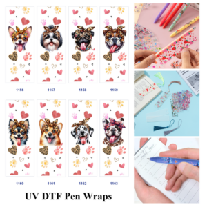 oly-a4e906b1549fc5981e7ec47e2f682228 Wholesale 2/8/16pcs Variety Cute Dog Leopard Bow Paw Print Heart Floral Print Pen and Bookmark Stickers UV DTF Wraps OLY Exclusive