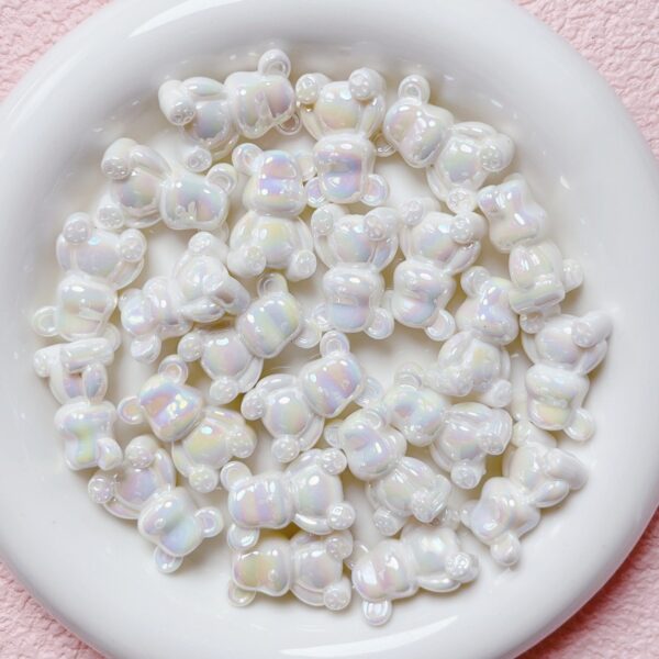 oly-a51d7c9a26b9d59ce8e68d56edad4032 Wholesale UV Plated Acrylic Bear Loose Beads in Dark Pink for DIY Phone Chain Jewelry Making, Everyday Fashion Accessory