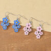 Wholesale Retro Pink Flower Handmade Resin Drop Earrings For Women Alloy Earrings Fashion Accessory