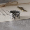 oly-a5c7b2109ca757e861eb2143e32372af Wholesale Antique Silver Coin Ring Adjustable Open Retro Western Style Unisex Chic Jewelry Accessory Boutique Resale