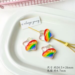 08-lucky rainbow star / See pictures for size (sold by the piece)